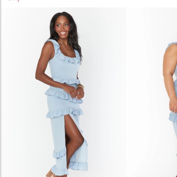 Show Me Your MuMu Greta dress Steele blue size s - Picture 4 of 5